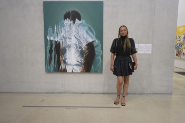 Artist Calida Rawles with On the Other Side of Everything.