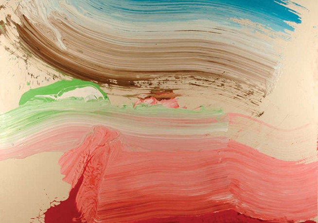 Ed Clark, Pink Wave, 2006. Acrylic on canvas.