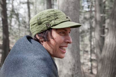 Polly Apfelbaum in the woods