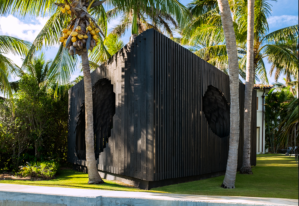 Genesis Pavilion surrounded by palm trees