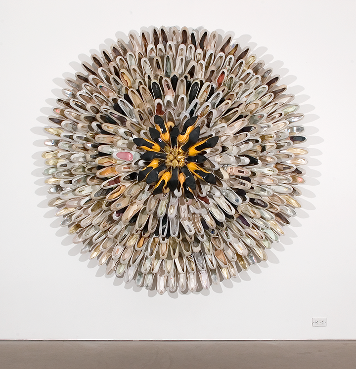 Willie Cole. With a Heart of Gold, 2005-06. Collection Pérez Art Museum Miami, museum purchase with funds provided by Jorge M. Pérez, the John S. and James L. Knight Foundation, and the PAMM Ambassadors for Black Art. © Willie Cole. Image courtesy Alexander and Bonin, New York.