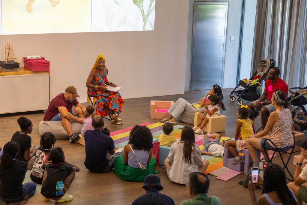 PAMM Art Storytime in the Learning Theatre.